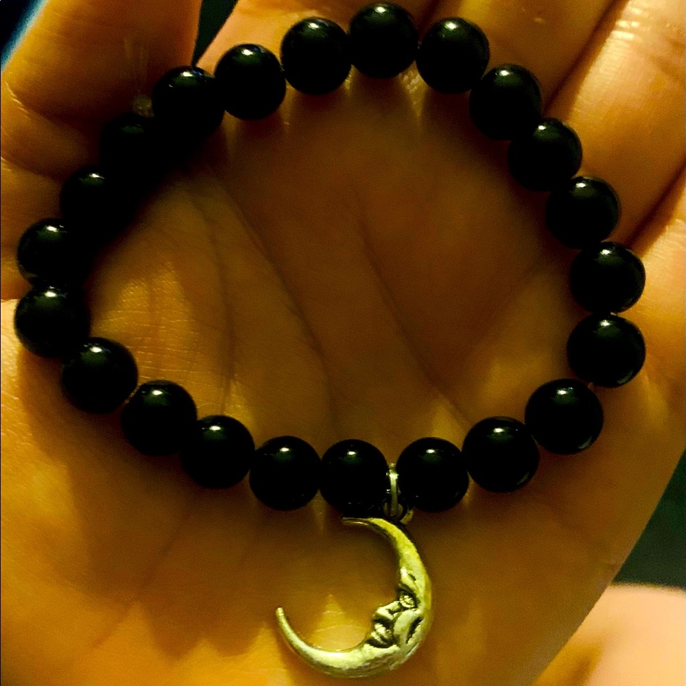 Beautiful Obsidian Moon Bracelet